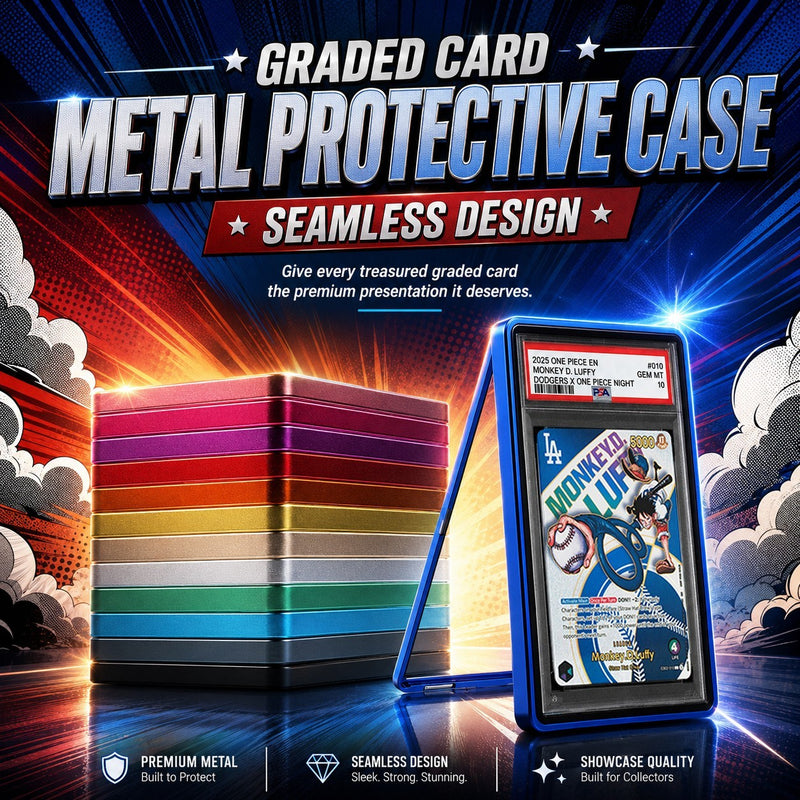 Frameless PSA 35pt Magnetic Metal Slab UV Protector Case Graded Cards Holders