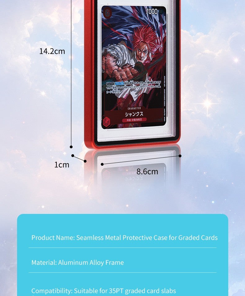 Frameless PSA 35pt Magnetic Metal Slab UV Protector Case Graded Cards Holders