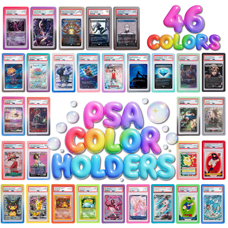 PSA Graded Card Slab TPU Bumper Guard Protector Case TCG MTG Display 46 colors