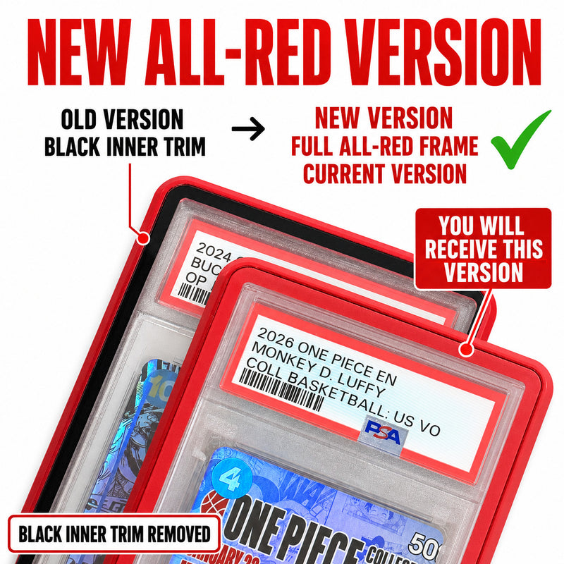 PSA 35PT Slab Bumper Case UPGRADED Color match Frame No Black Border Display TCG